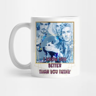 I know you better than you think (3 rock stars and dog) Mug